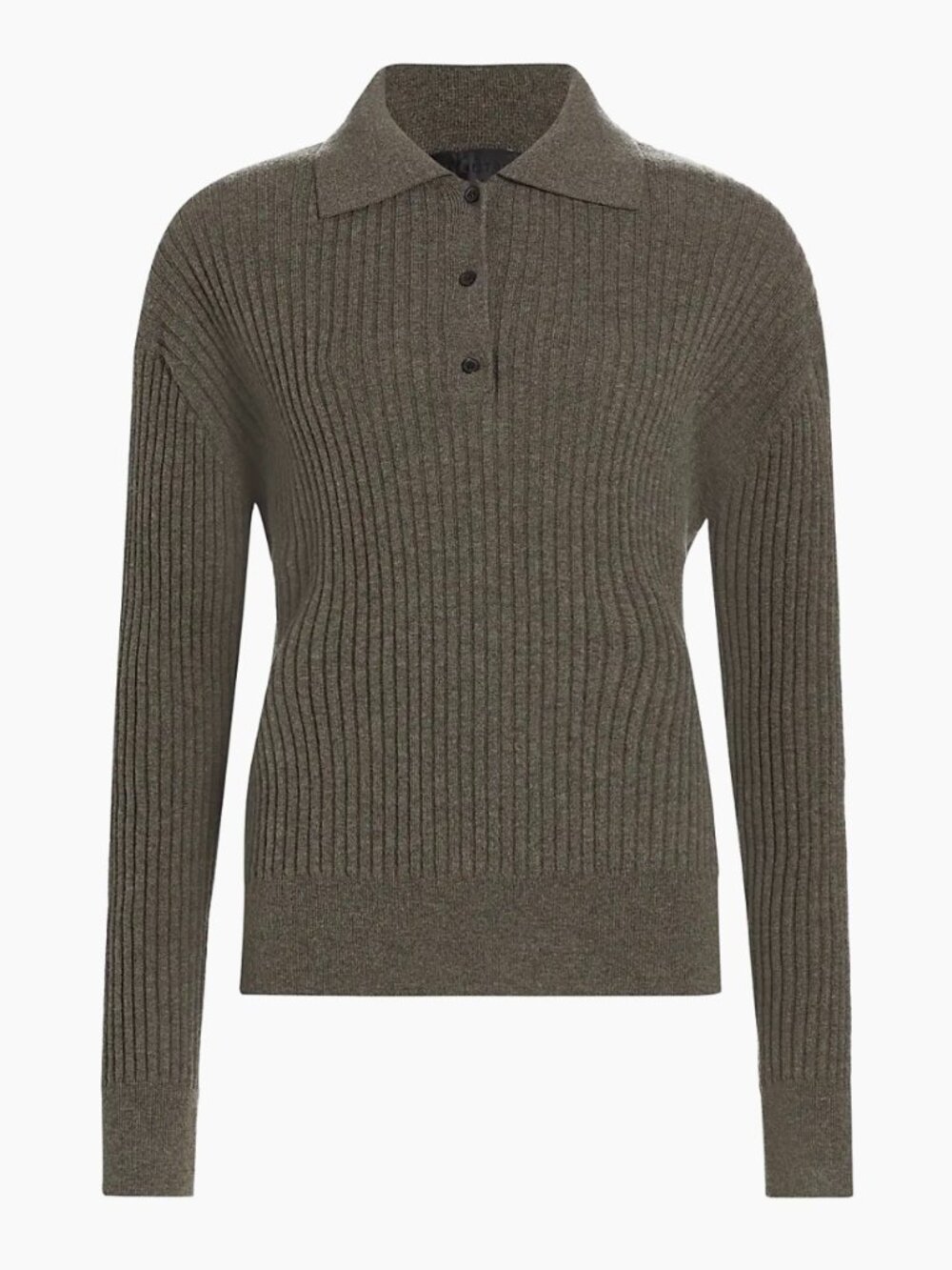 Nili Lotan Black 100% Lambswool Ramona Polo Sweater S - Picture 1 of 4
